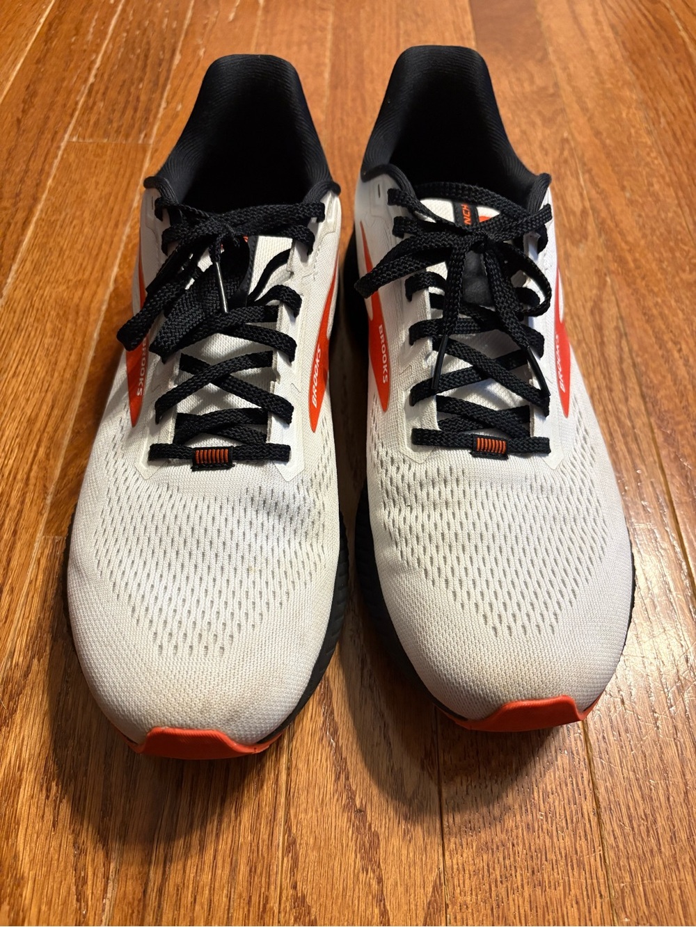Brooks Men's Running Shoes in White, Black and Orange